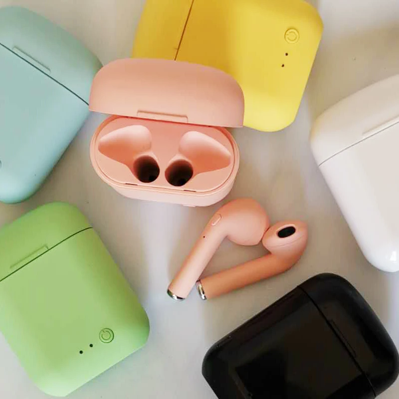 Беспроводные Bluetooth-наушники 5 шт./лот i12 TWS inpods 12 Macaron V5.0 стереонаушники для