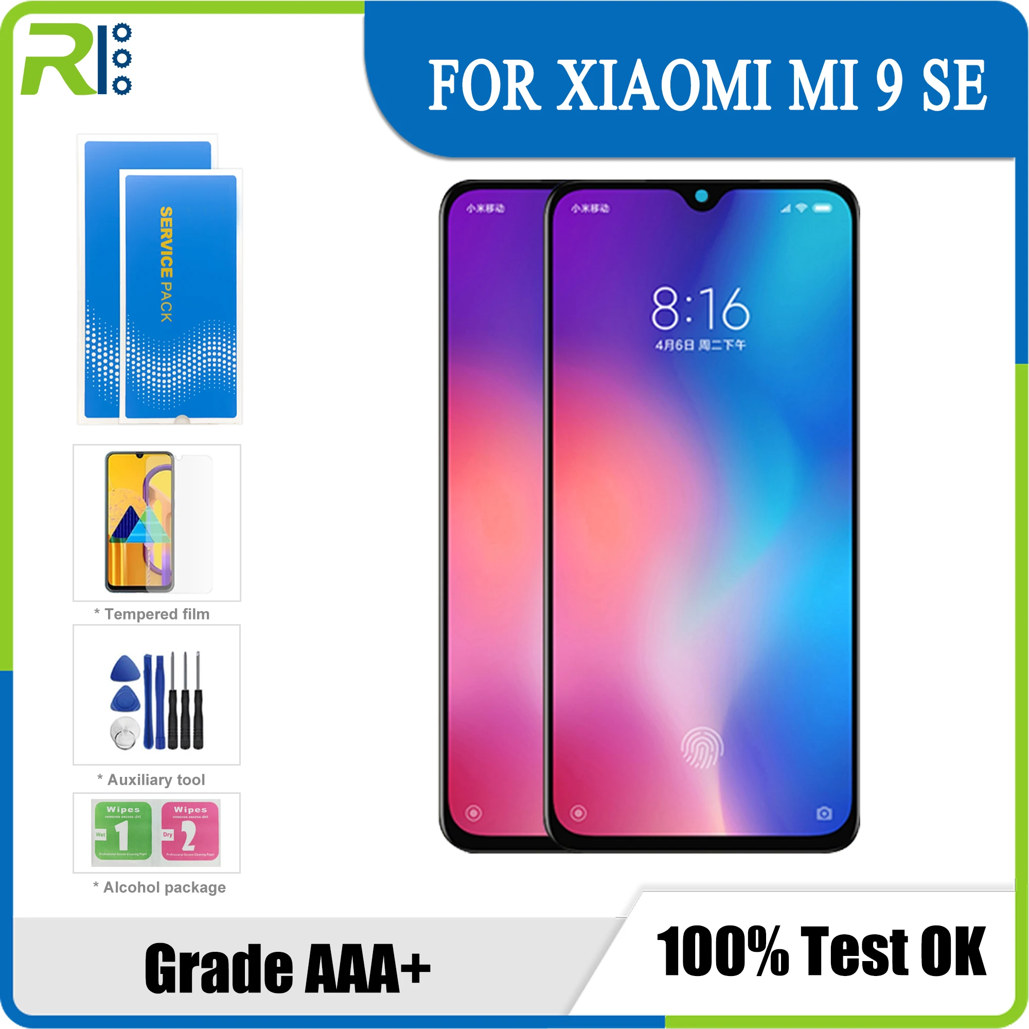 

ЖК-дисплей 6,39 ''Mi CC9 для Xiaomi CC9, сенсорный экран, дигитайзер, монтаж, запчасти для Xiaomi Mi 9 lite M1904F3BG LCD