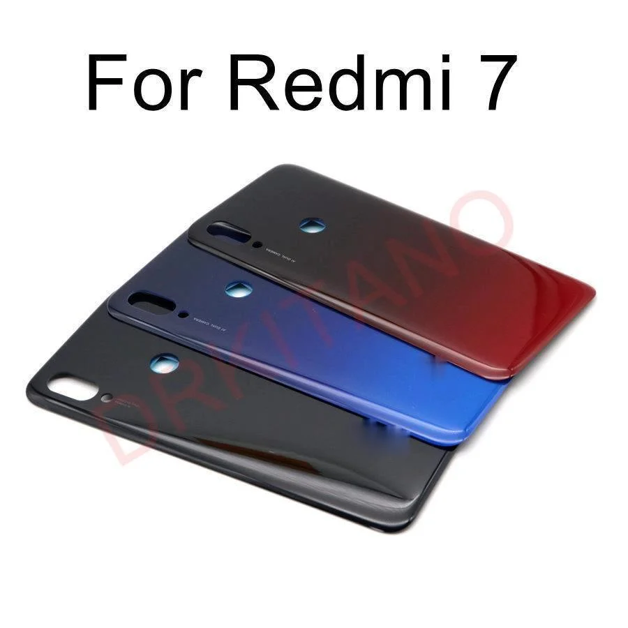 Задняя крышка батарейного отсека для Xiaomi Redmi Note 7 Pro Note7 стеклянная панель заднего