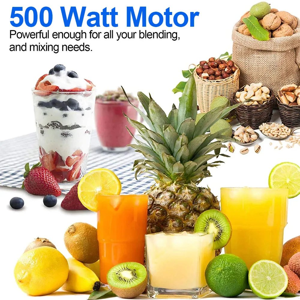 

Stainless Steel 400W Handhold Blender Immersion Hand Stick Blender Mixer 700ml Vegetable Meat Grinder Chopper Baby Food Juicer