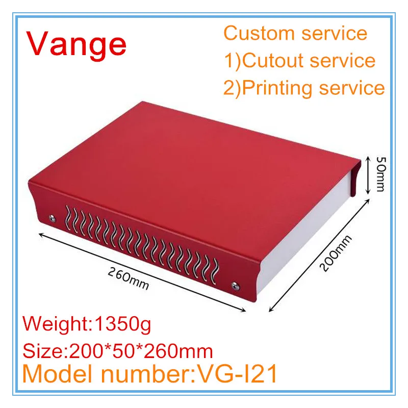 1pcs/lot diy electronics cases metal project box 200*50*260mm iron enclosures housing chassis for power supply device | Обустройство