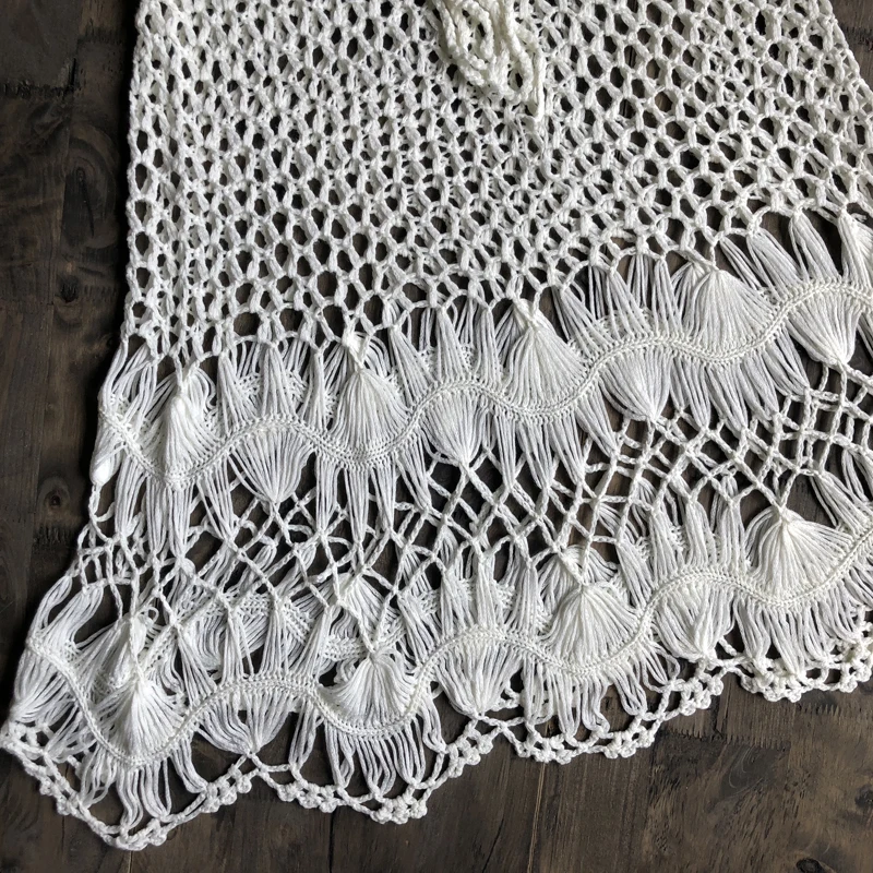Вязанные крючком бикини Boho Хлопковые вязаные мини юбки женские летние пляжный с завышенной талией выдалбливают мини юбки крутые горячая распродажа