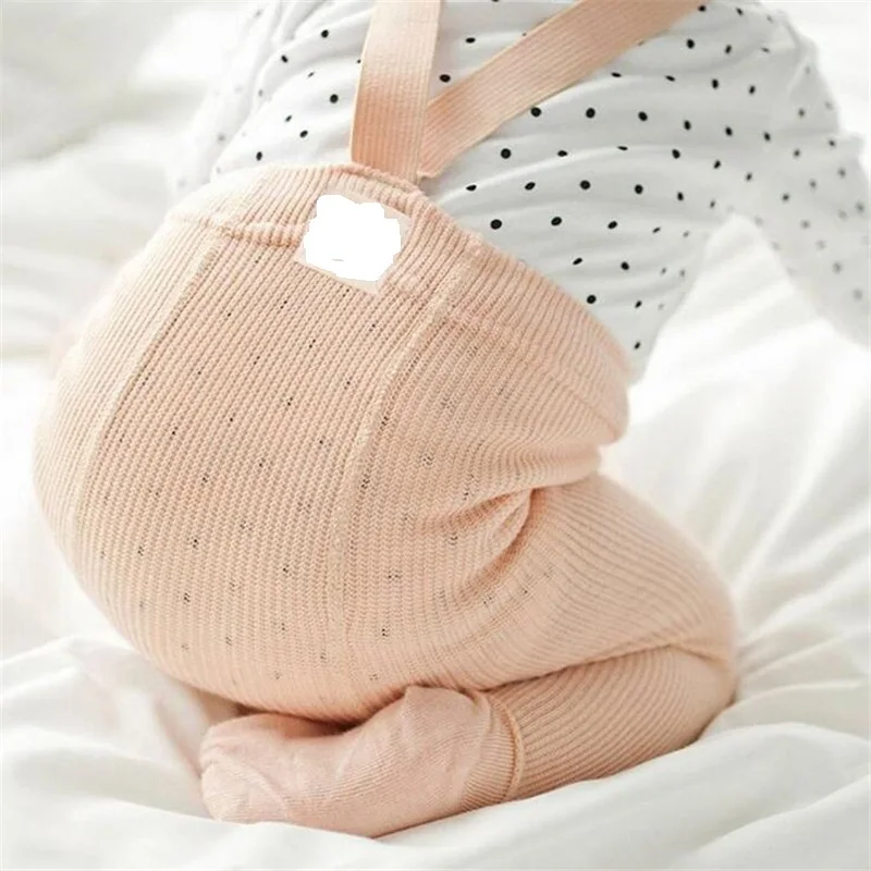 Pantimedias para beb&eacute; de 0 a 24M, ropa de algod&oacute;n para reci&eacute;n nacido, pantalones de cintura alta con cintur&oacute;n cruzado, Leggings para beb&eacute;, ni&ntilde;os y ni&ntilde;as-2