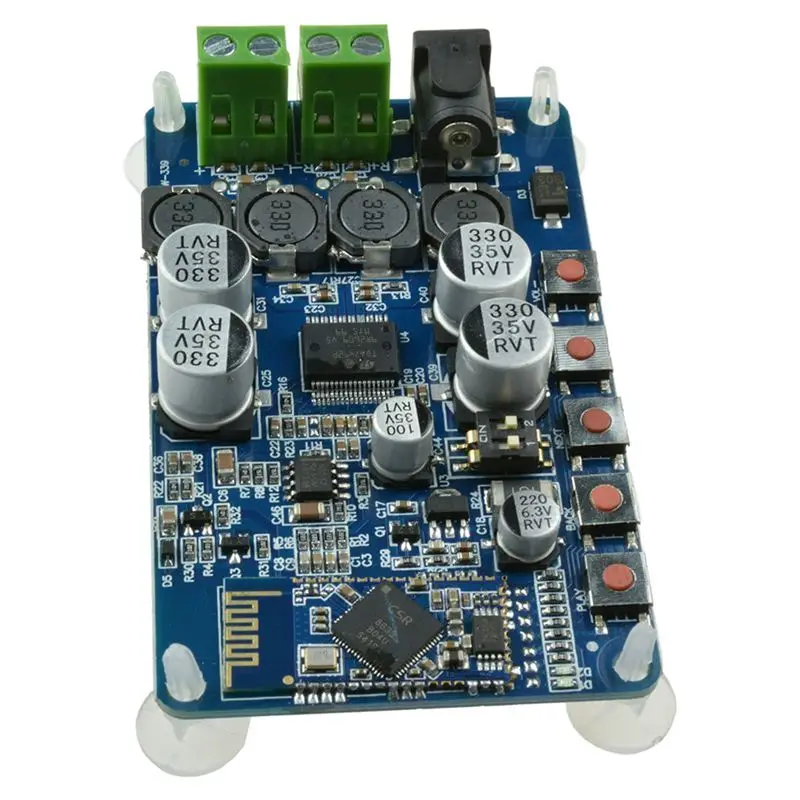 Аудиоресивер TDA7492P 50 Вт + CSR8635 Bluetooth 4 0 плата цифрового усилителя синий|Усилители
