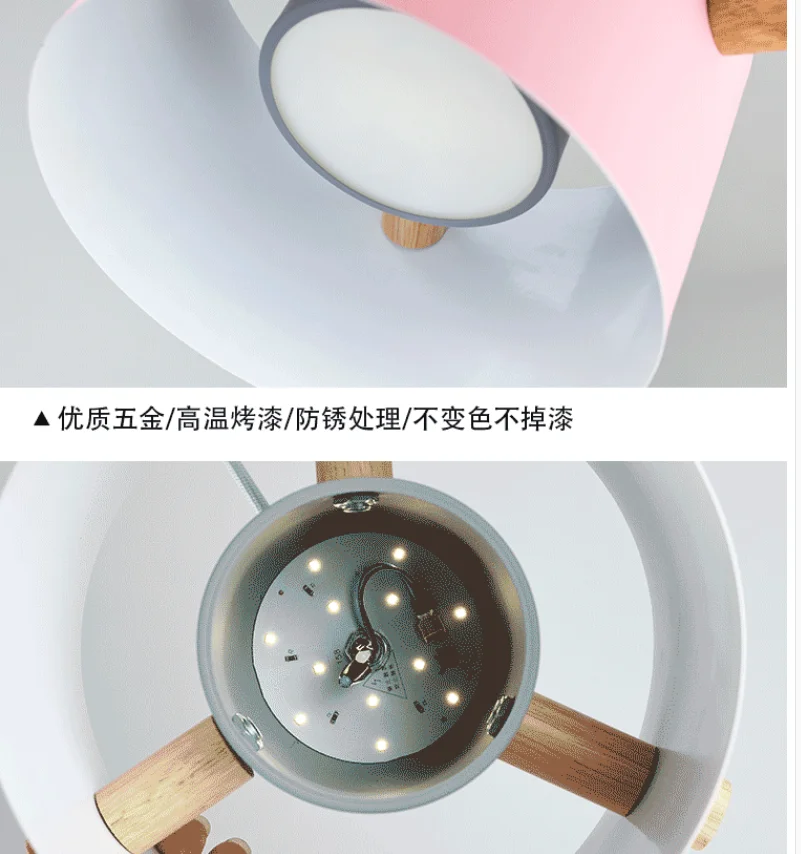 Деревянный подвесной светильник в скандинавском стиле Современная потолочная