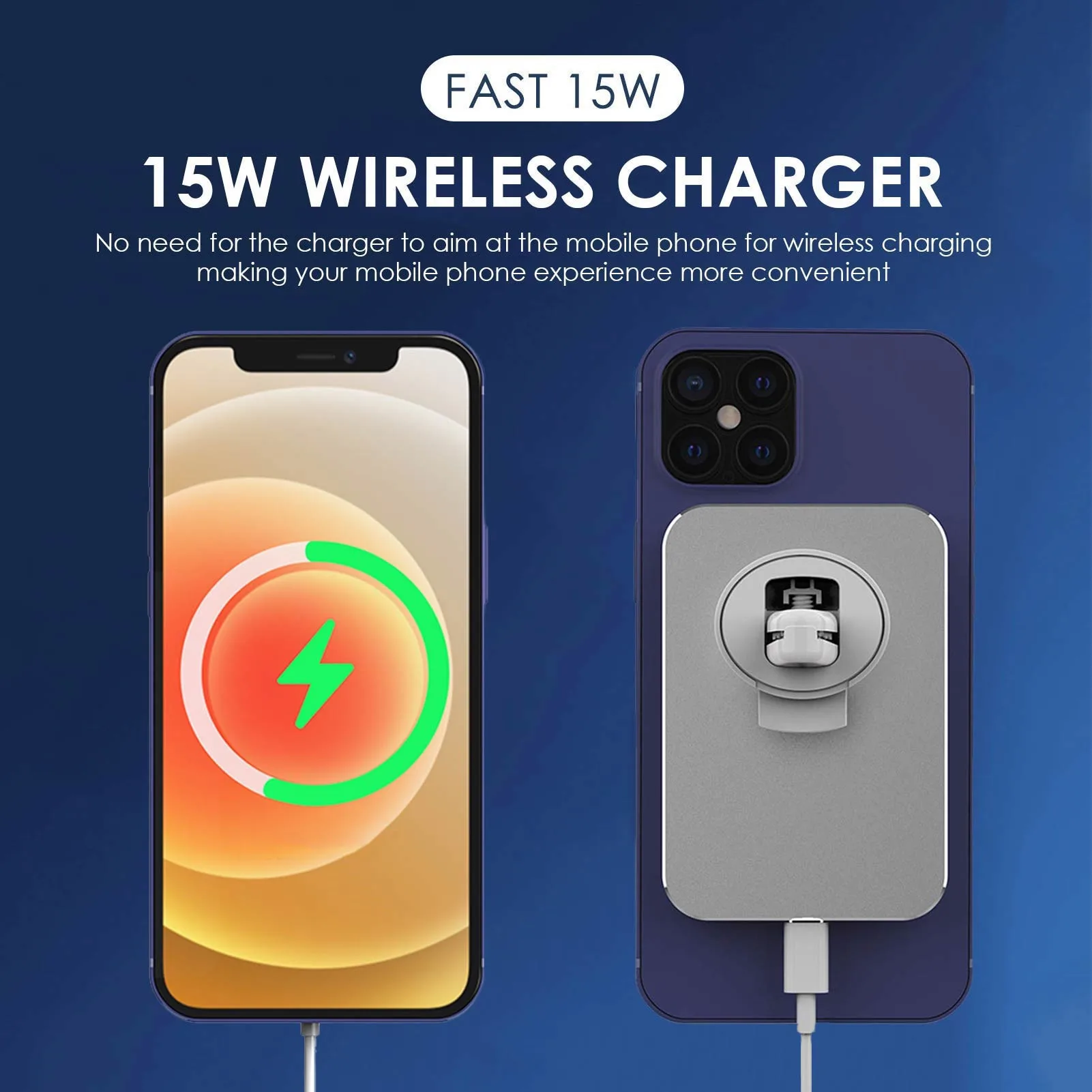 

15W Car Mount Wireless Fast Charger For IPhone 12/12 Pro/12 Mini Magnetic Charger Stand Airvent Mount Magsafe Phone Holder