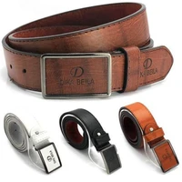 men luxury leather automatic buckle belt waistband casual waist strap belts