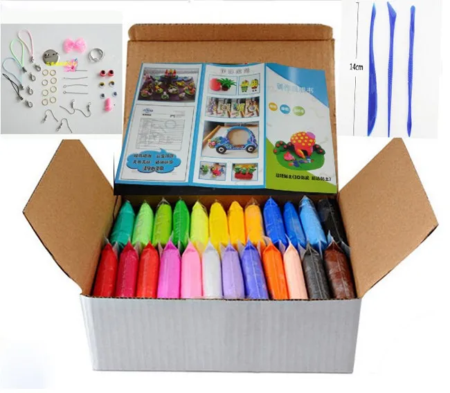 

NEW 24colors 24pcs/set Soft Polymer Modelling Clay With Tools Good Package Special Toys DIY Polymer Clay Playdough.