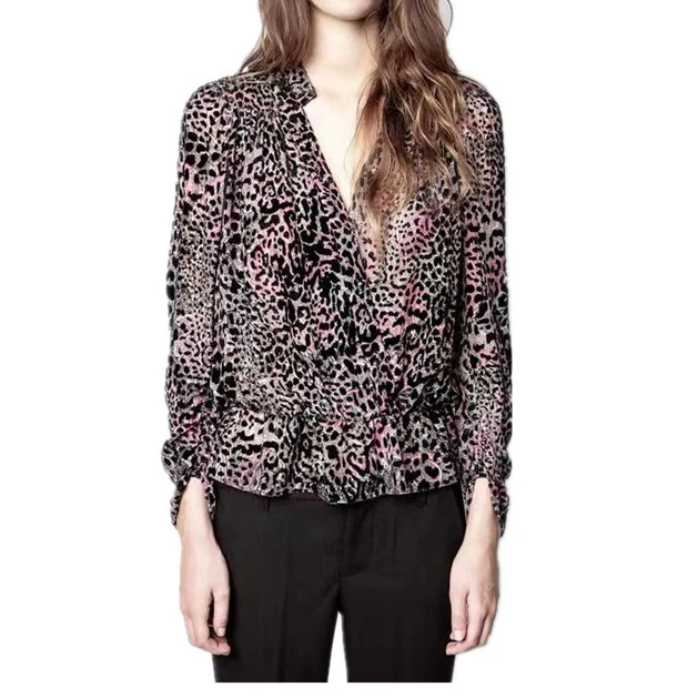 

2021 новый стиль шелковая бархатная рубашка с нагрудным верхом, повседневный модный универсальный топ