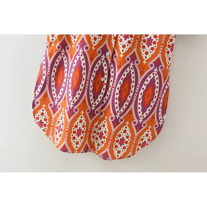 

2021 Vintage Women Printed Shirt Dress Elegant Long sleeves Fashion Chic Lady Woman Casual Loose Midi y2k Long Dress