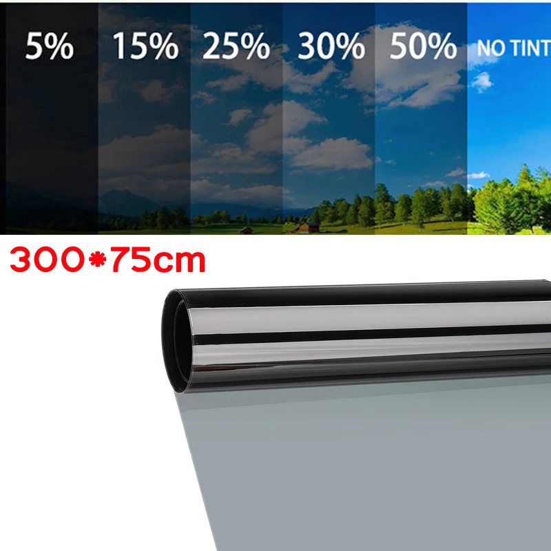 300x75 см окна чёрных машин Тонирующая пленка рулон авто окно Стекло Летний