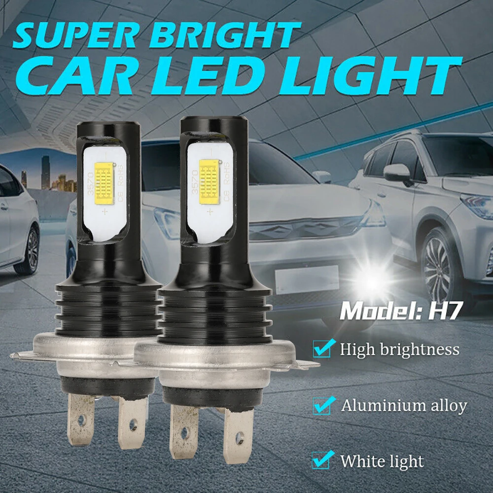 Новый 2 шт. H7 H11 H4 светодиодный 12V 6000K 12000LM автомобильный головной светильник лампы