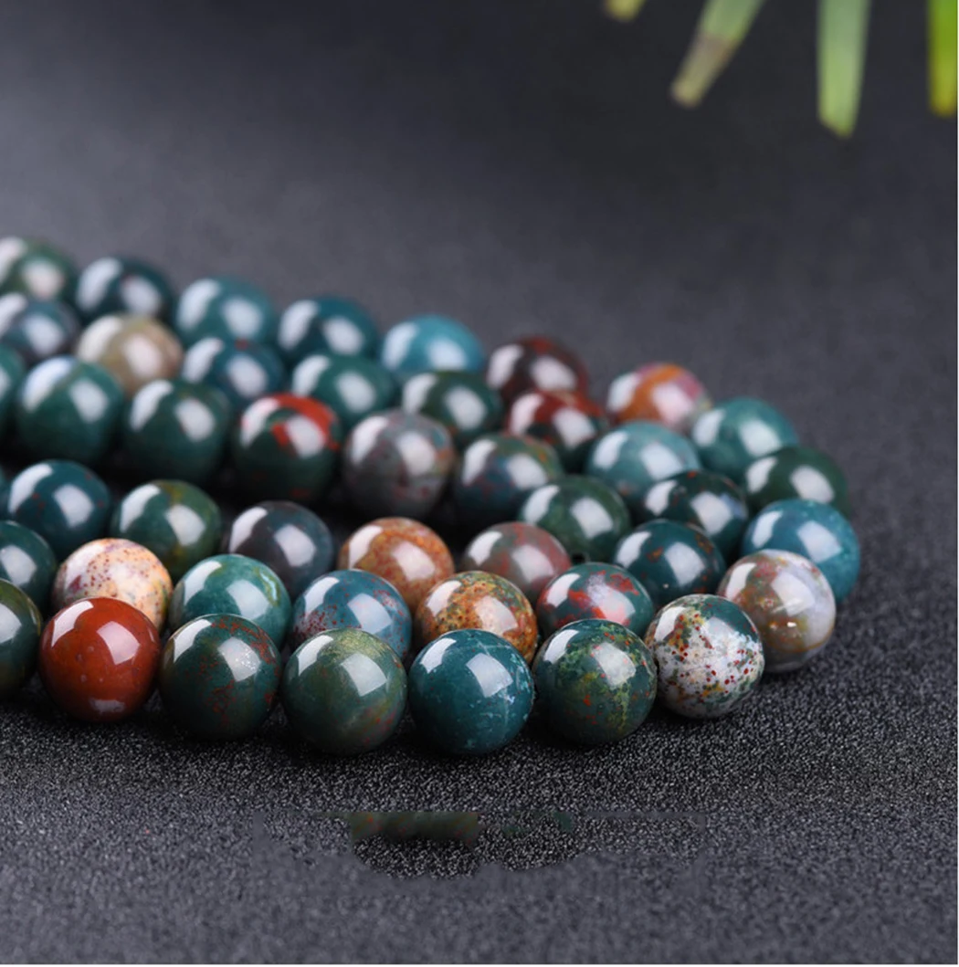 Натуральная Роскошная яшма 6-10 мм круглые бусины из драгоценного камня для