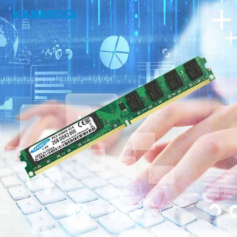 KANMEIQi ddr2 ram 2GB 800MHz Настольный Dimm 4gb(2pcs X2GB) 533/667MHz Память 240pin 1,8 V PC2-6400-CL6