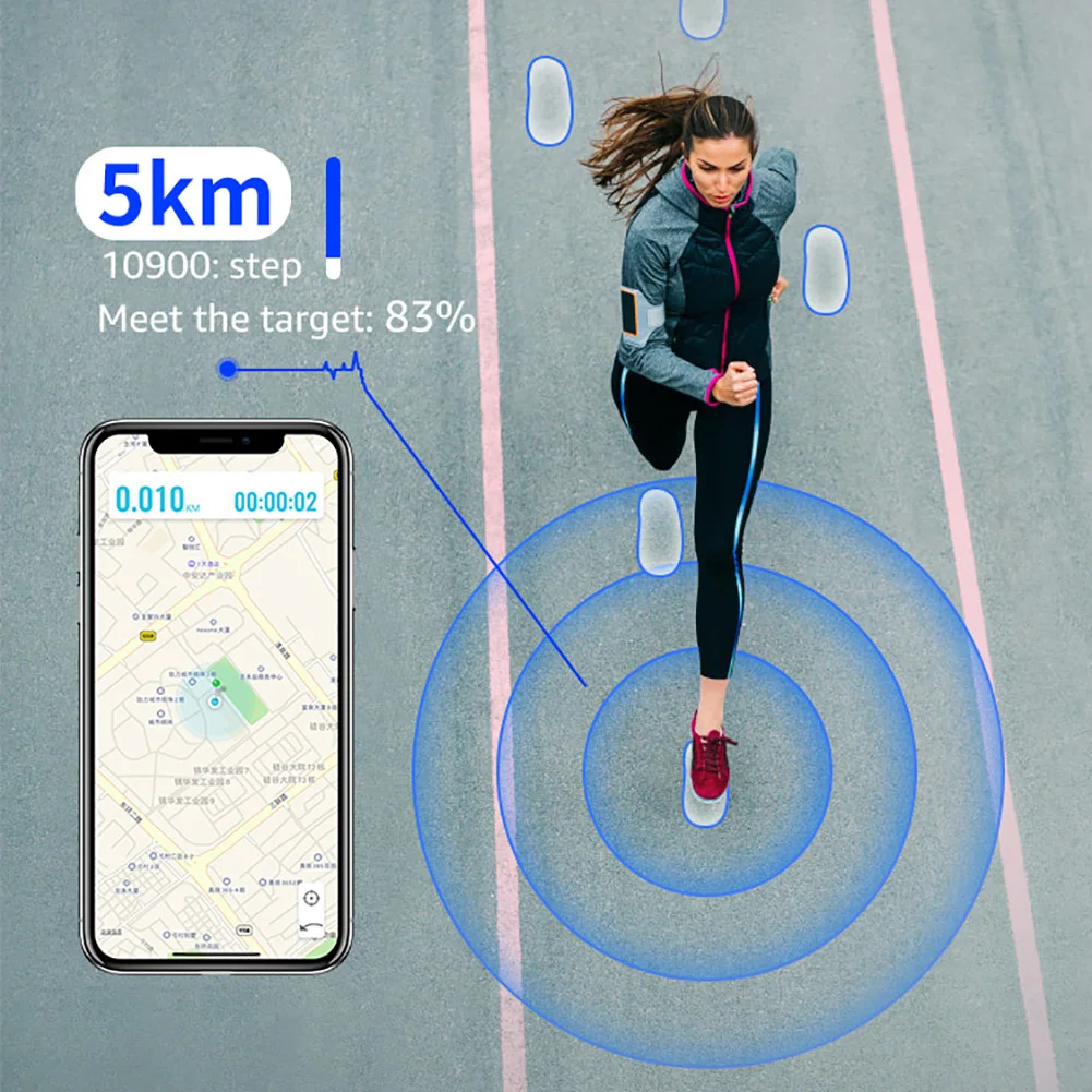 Фитнес трекер водонепроницаемый смарт браслет часы экран монитор сердечного