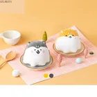 Новинка милые мягкие игрушки-животные собака плюшевые игрушки для брелка Милая мультяшная Сиба-ину Хаски Мягкая кукла кулон игрушка для сумки для ключей подарок на день рождения