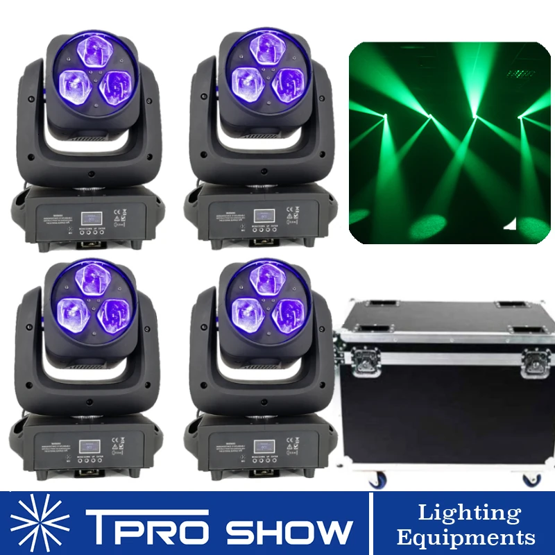 

3x40 Вт пчелиный глаз движущийся луч Lyre светодиодный зум моющаяся Мини-головка Dmx управление звуком DJ освещение RGBW смешанные цвета для свадебной сцены