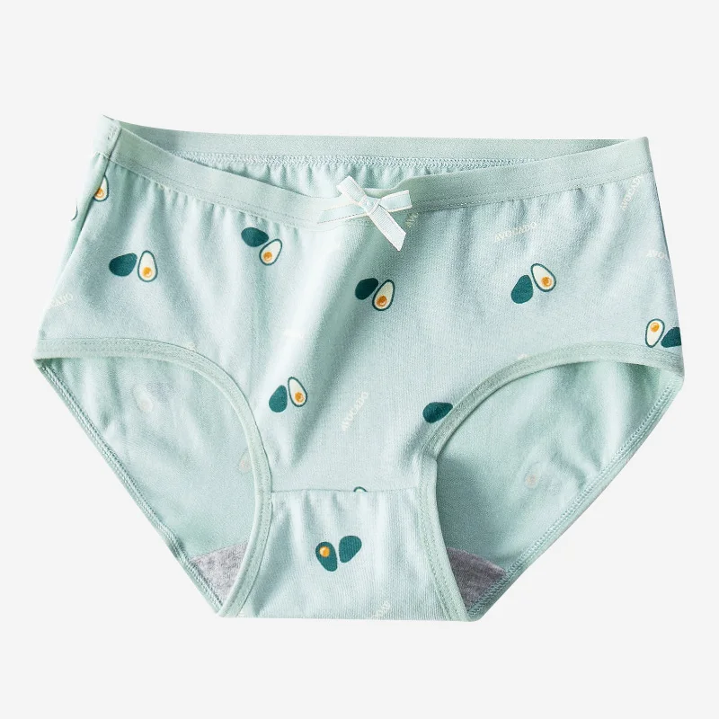 5 шт. женские хлопковые трусики с принтом