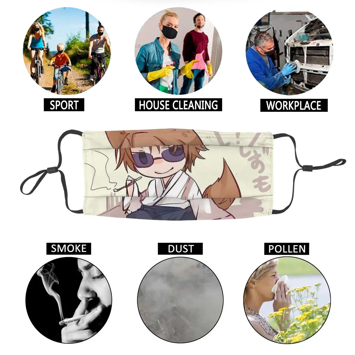 Маски для взрослых защитные Izumo Chibi K Project Yashiro Isana Neko kuxxxxl Mikoto Suoh аниме маски