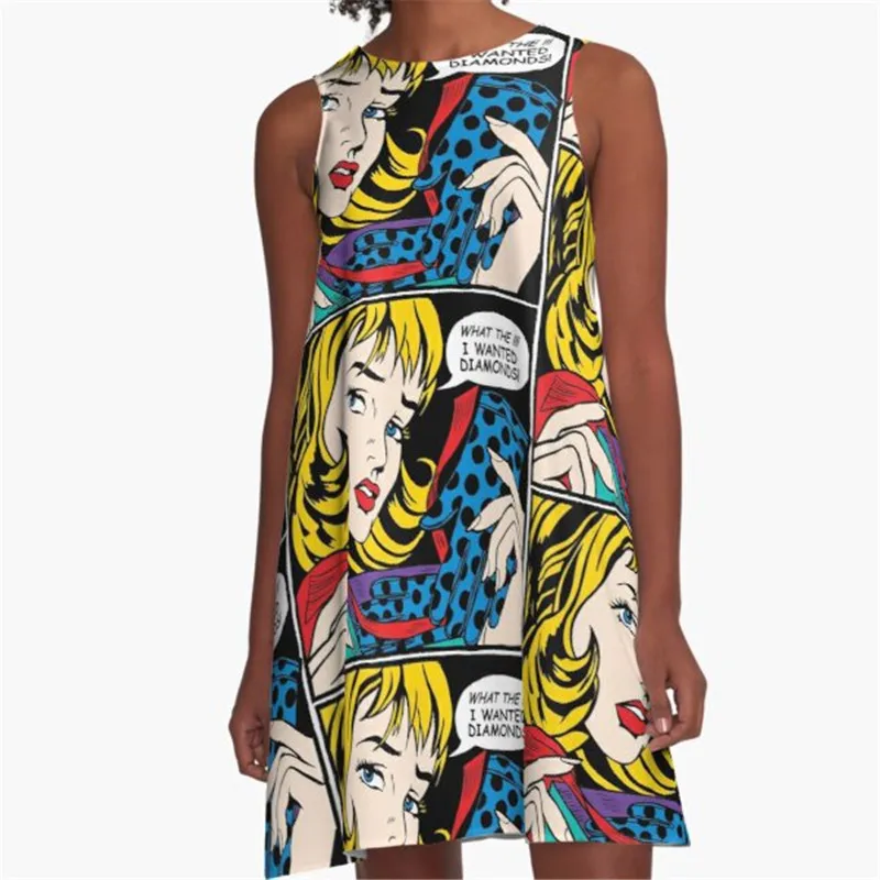 

Fashion Women summer dresses Poppy Pattern Printed A-Line Boho Dress for women harajuku Sexy ladies mini short beach dress