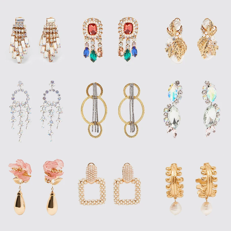 Коми за блестящие стразы серьги с кристаллами цветок кисточкой Имитация Жемчуга