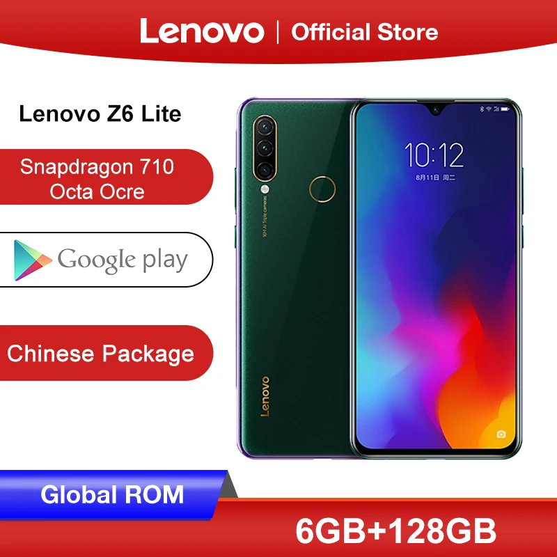 Lenovo Z6 Lite (K10 Note) смартфон с восьмиядерным процессором Snapdragon 710 ОЗУ 4 Гб ПЗУ 64 ГБ 6 3