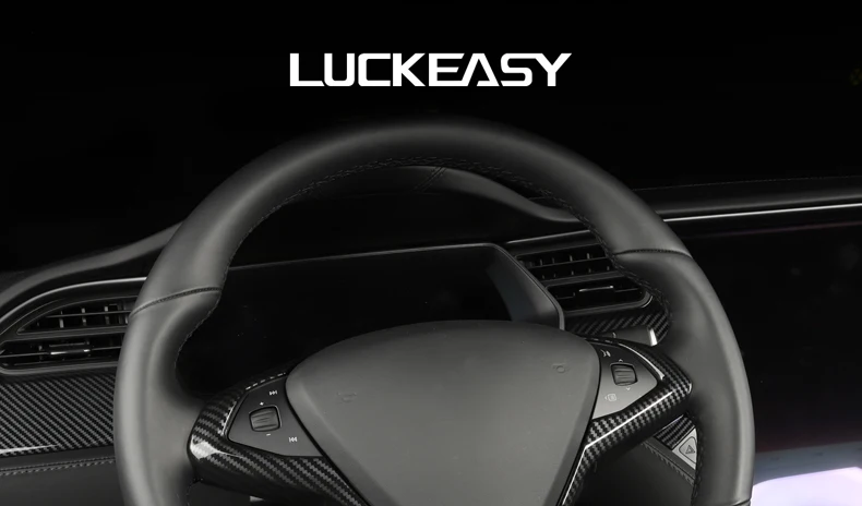 LUCKEASY Автомобильный руль декоративная заплатка для Tesla модель X/S- ABS рулевое колесо аксессуары декоративная рамка патч