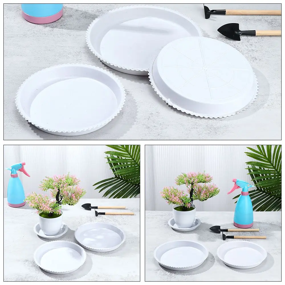 3 шт. круглые пластиковые подносы для растений | Дом и сад