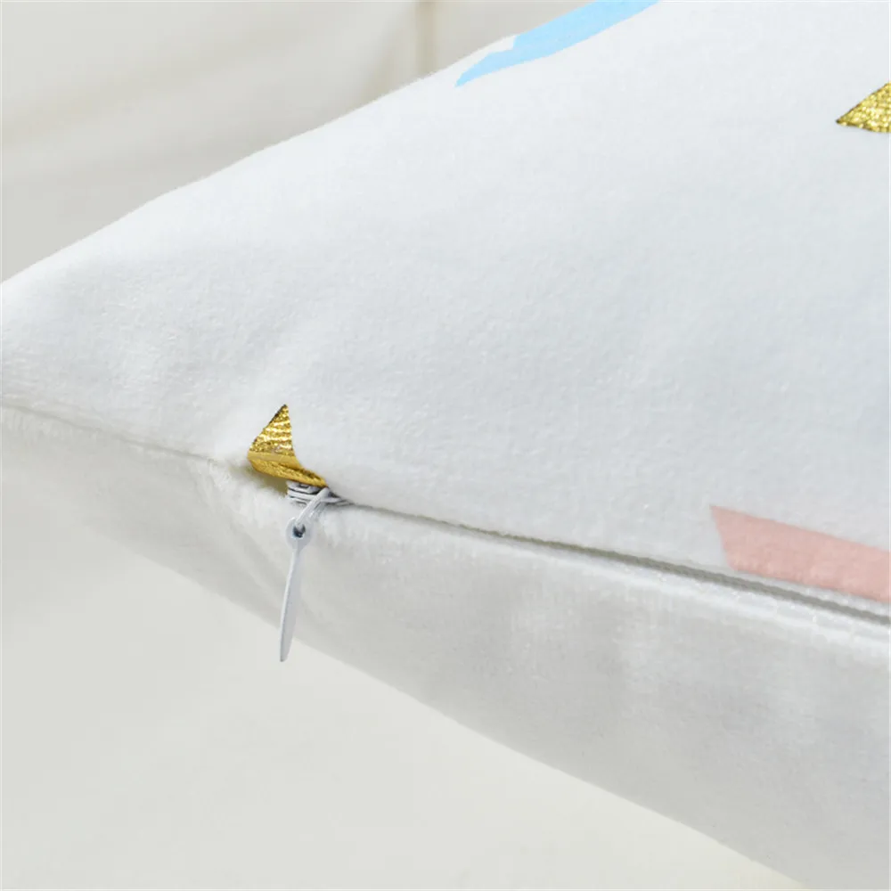 Подушка геометрической формы 45x45 синяя декоративная диванная подушка для дивана