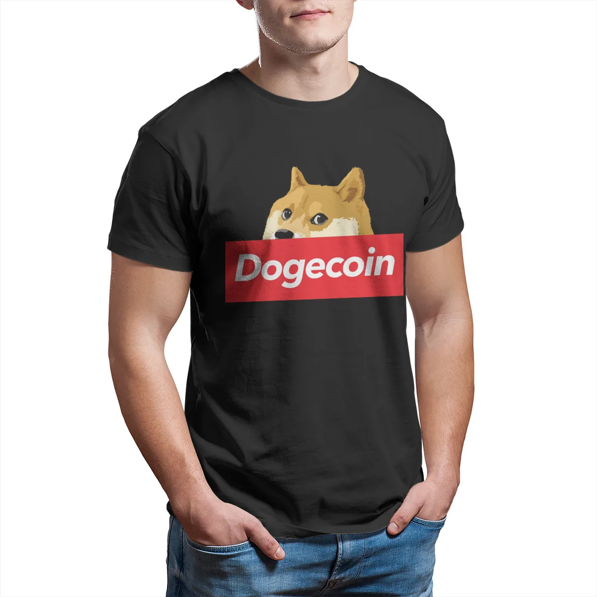 Фото Dogecoin (5) Модные парные летние футболки унисекс стиль 143094 №4