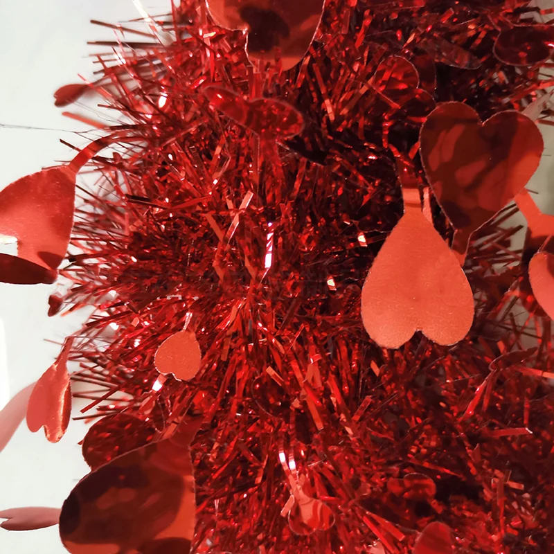 

Madder Garland Valentine Heart Wreath 300*350MM Window Door Decorative Gifts Valentine's Day Garland for Home Room Decoration