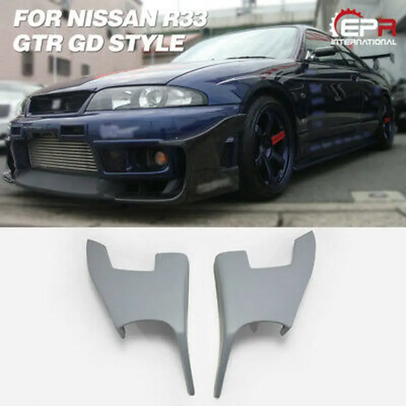 Для Nissan R33 Skyline GTR GD Стиль FRP волокно черный или серый Неокрашенный передний бампер
