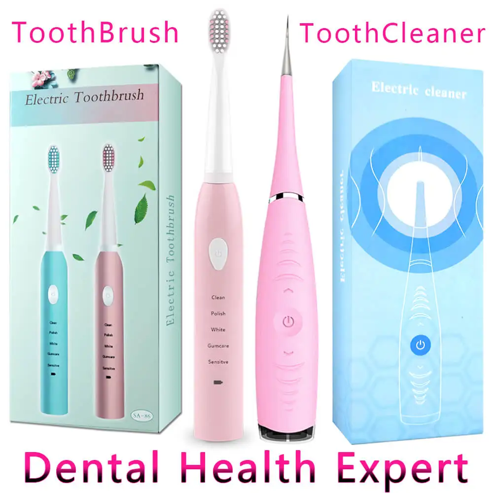 Домашний электрический Ультразвуковой очиститель зубная щетка портативный