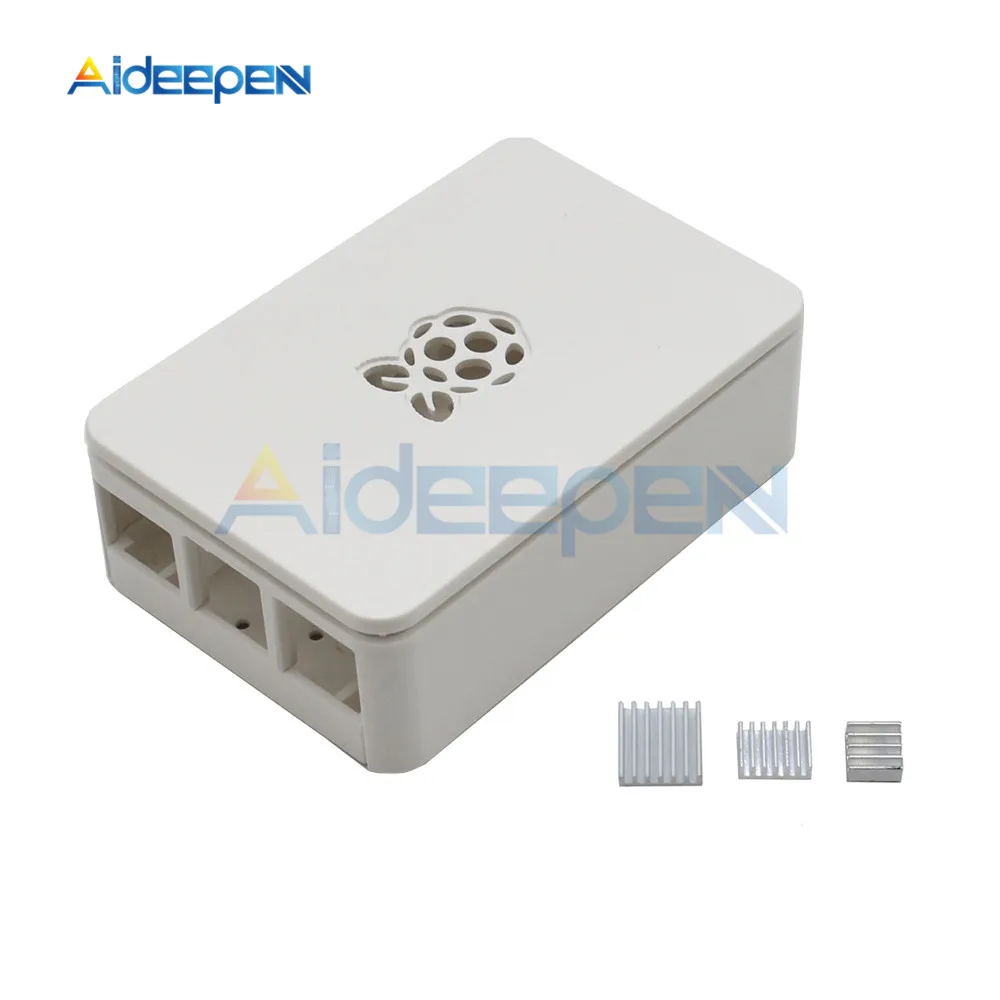White Черно-белый чехол для Raspberry PI 4 Модель B ABS пластиковый чехол Корпус корпуса КОРПУСА ДЛЯ PI4 с радиатором - Цвет: White