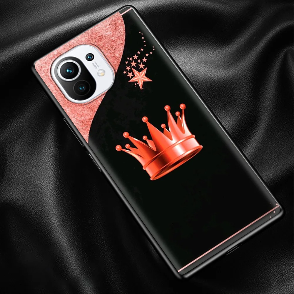 

Diamond Crown Printing Smartphone Accessories Cover for Xiaomi Mi Poco X3 NFC M3 CC9 10T Lite 9T Note 10 Pro 10S Soft Case Shell