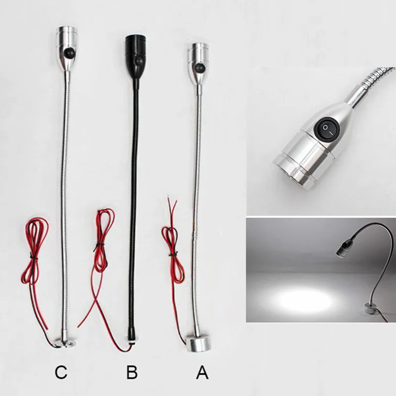 Industrial Lighting 3W DC12V 24V CNC 3000K LED Working Lamp Machine Light Flexible L40cm Gooseneck Workshop | Лампы и освещение