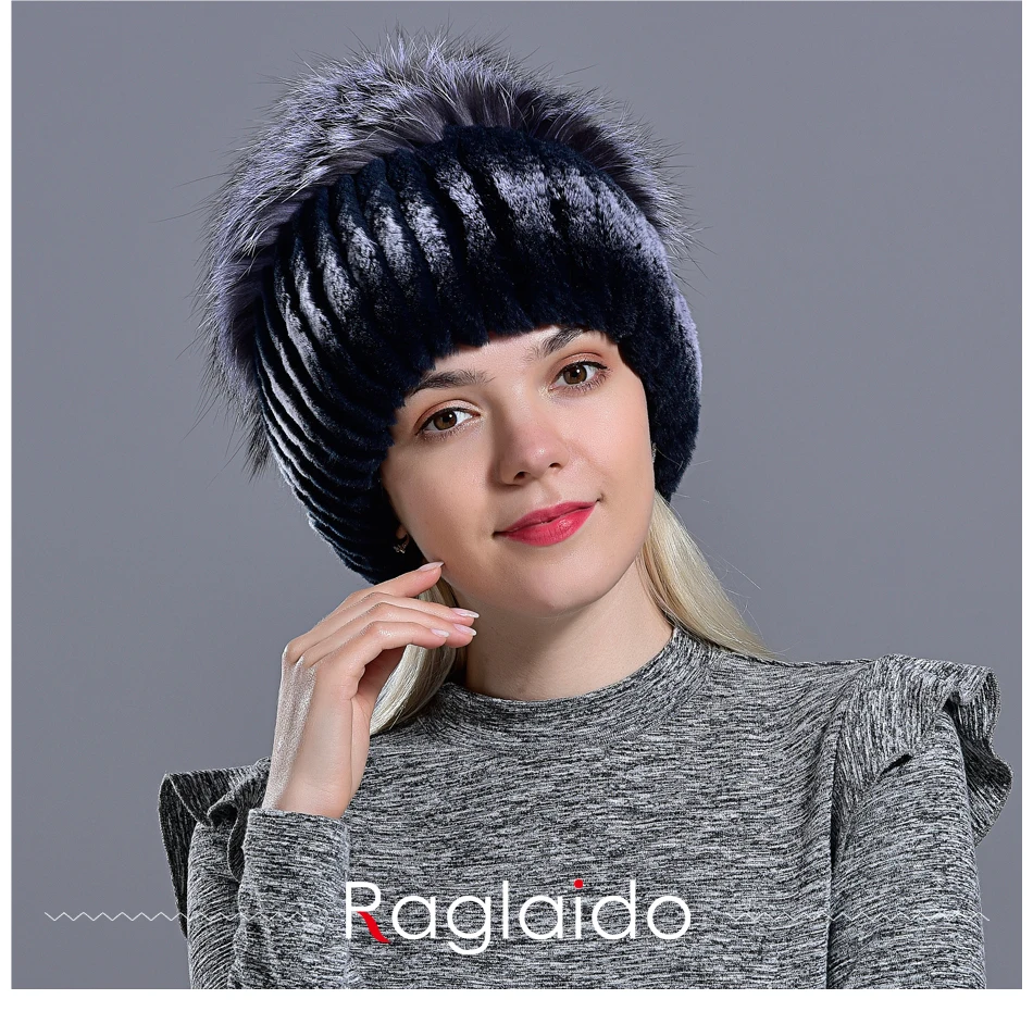 winter women hats fox rabbit fur pompom skullies beanies warm elastic fashionable fluffy thick outdoor stylish natural fur hats