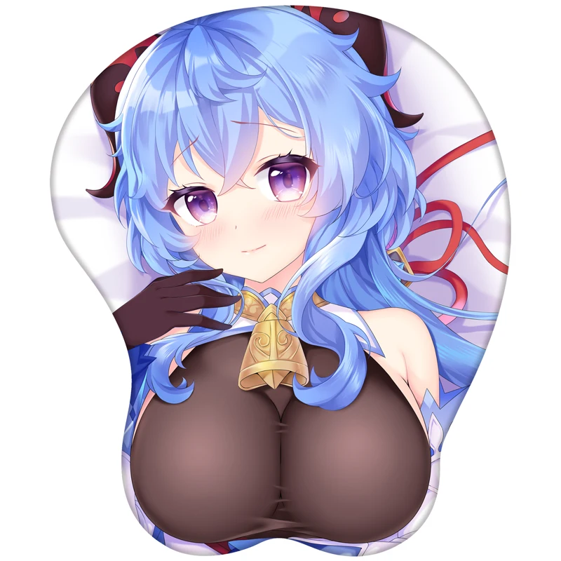

2021 New Design Game Genshin Impact Ganyu Pattern 3D Soft Gel Gaming Mouse Pad With Wrist Support Prop Gifts 1pcs