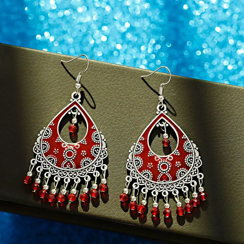 Серьги-подвески женские из сплава с гравировкой в античном стиле | Украшения и