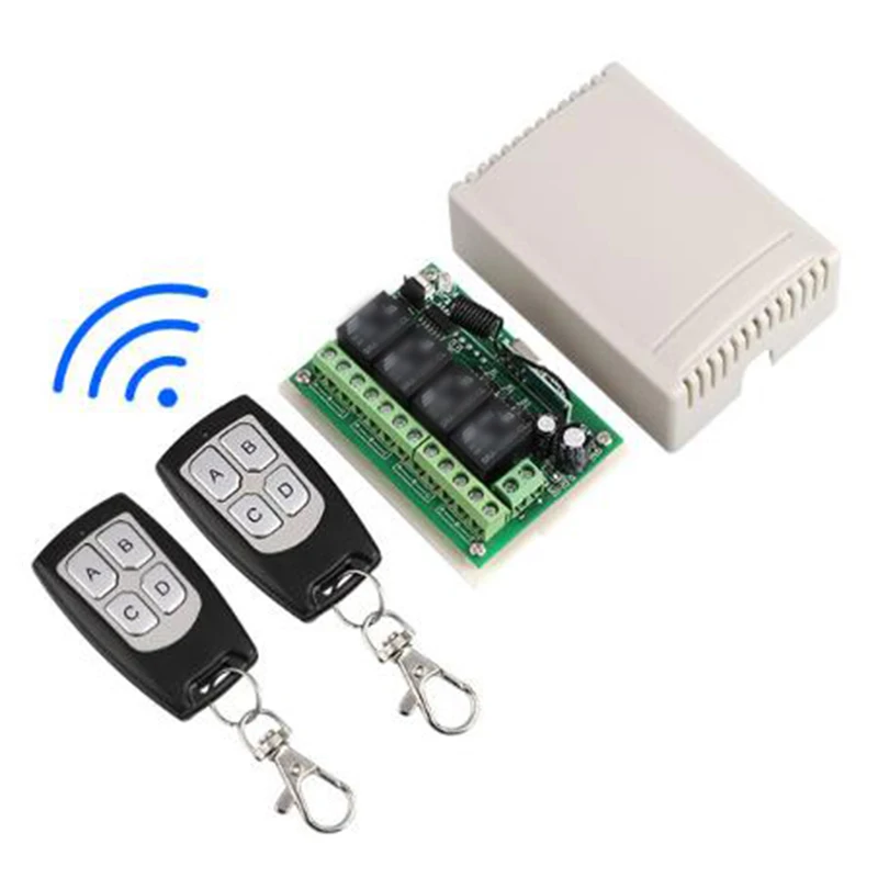 12V 4CH канал 443MHz беспроводной РЧ пульт дистанционного управления релейный