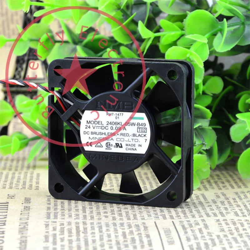 

Новый оригинальный охлаждающий вентилятор 6015 DC 24V 0.09A 60*60*15 мм