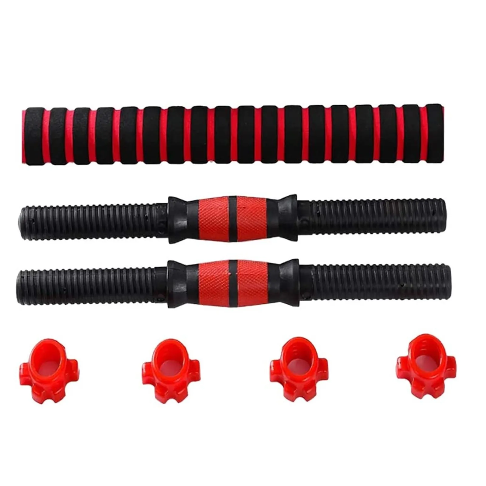 

2 sold 40CM environmental protection dumbbell grips + 4 nuts 2X Dumbbell Bars Collars Weight Lifting Gym Dumbell Handles