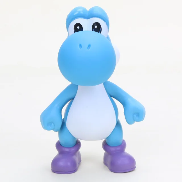 blue yoshi 8-12 см Фигурки "Супер Марио" игрушки Super Mario Bros Bowser Luigi Koopa Yoshi Mario Maker Odyssey ПВХ фигурка модель игрушки куклы - Цвет: blue yoshi