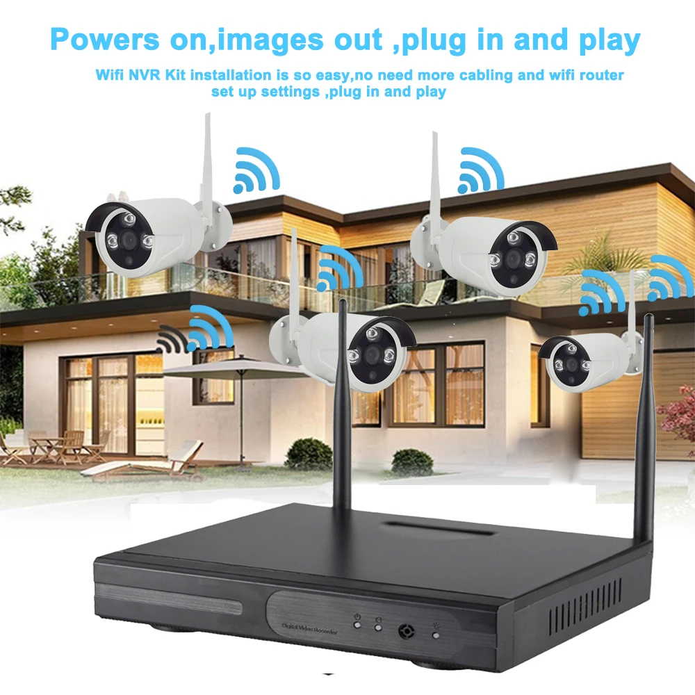 IMPORX 4CH 960P 1.3MP беспроводная wifi камера безопасности комплект системы уличная