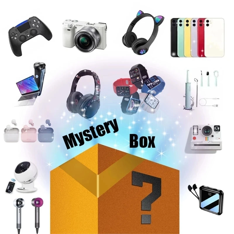 

There is A Chance to Open Iphone, Earphone, Watch etc Novelty Lucky Box Digital Electronic Mystery Case Random Home Item