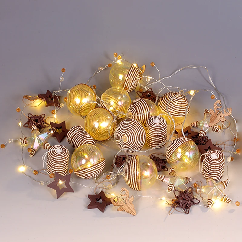 Рождественские коричневые и белые вечерние гирлянды для подарков смешанных