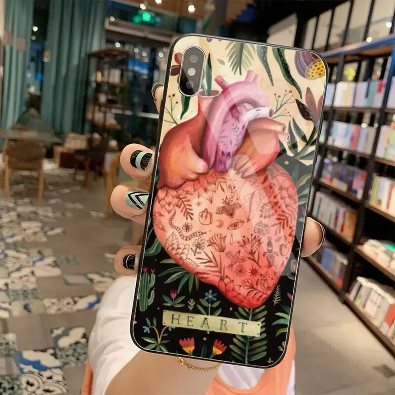 cutewanan medical human organs brain phone case tempered glass for iphone 11 pro xr xs max 8 x 7 6s 6 plus se 2020 case free global shipping