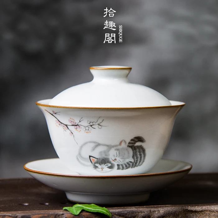 

★Your kiln only three tureen jingdezhen ceramic cups kung fu tea tea ware to bowl with large open for her