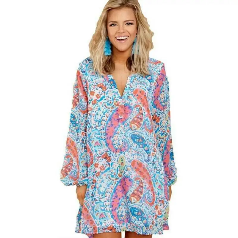 

2019 express wish Amazon eBay spring digital printing shirt for European and American foreign trade