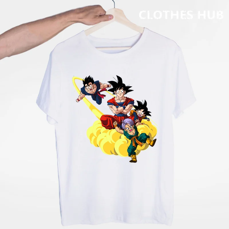 Dragon Ball Z футболка Goku футболка с короткими рукавами и круглым вырезом летние Саян Вегета Harajuku брендовая одежда - Цвет: Зеленый